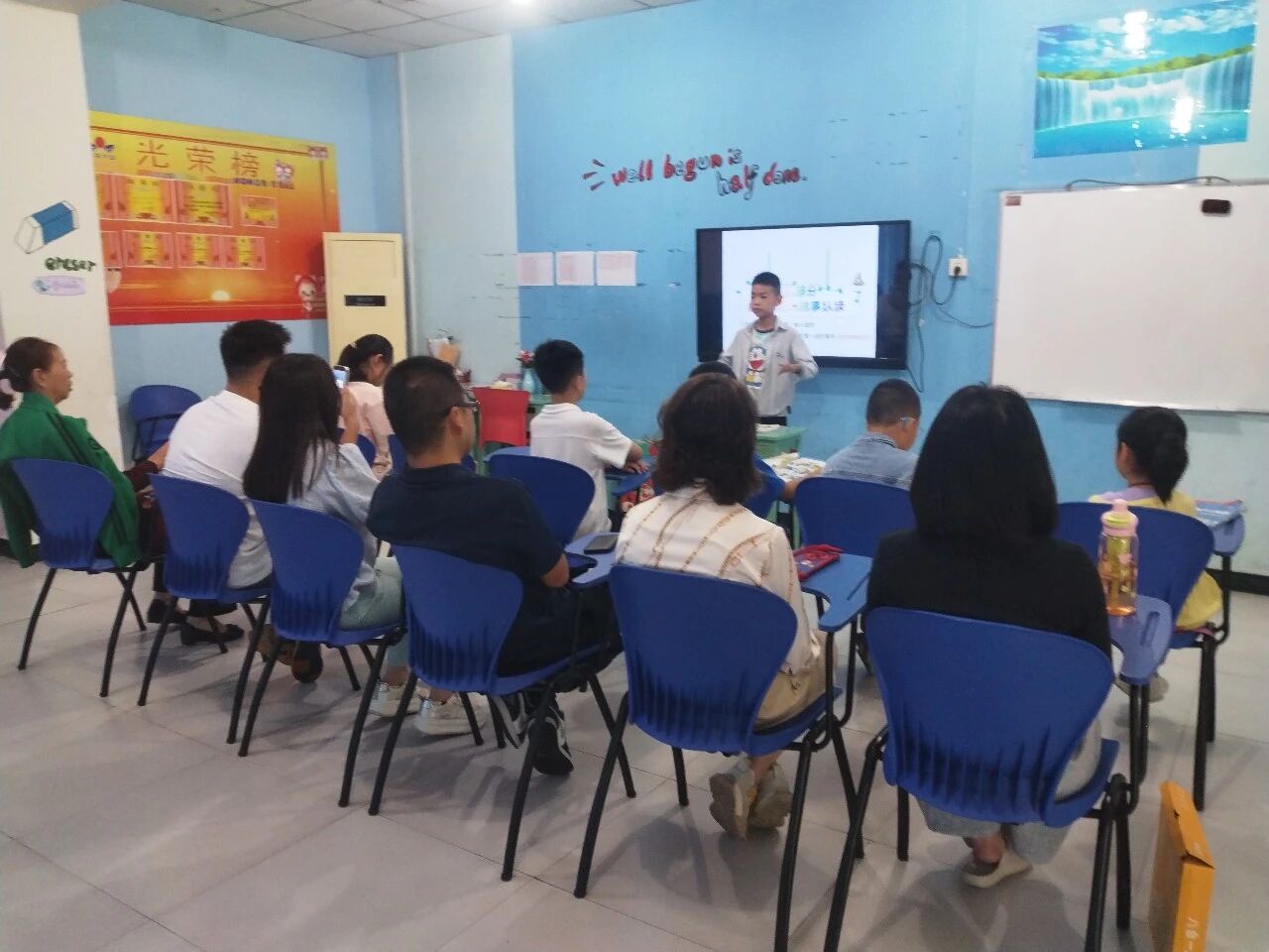 以考促学 提升语言实用力——涪陵金步艺术培训学校开展春期期末英语口语测试